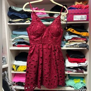WOMENS COCKTAIL RED DRESS